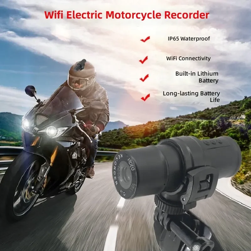 for F9 HD 1080P Camera Motorcycle Bicycle Outdoor Riding Helmet Recorder Waterproof Sports Camera