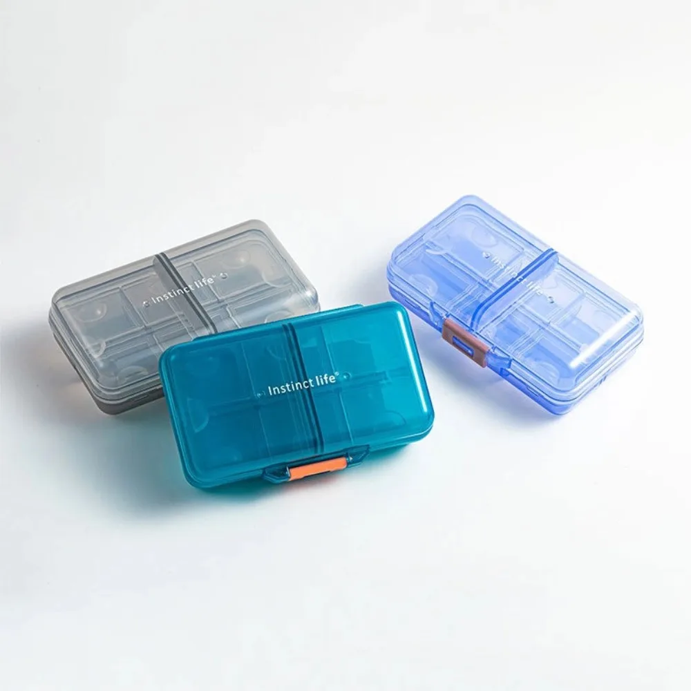 New Hot Mini Premium Portable Travel Weekly 8 Grids Pill Box Cases Container Organizer Storage for Vitamin Medicine Fish Oils