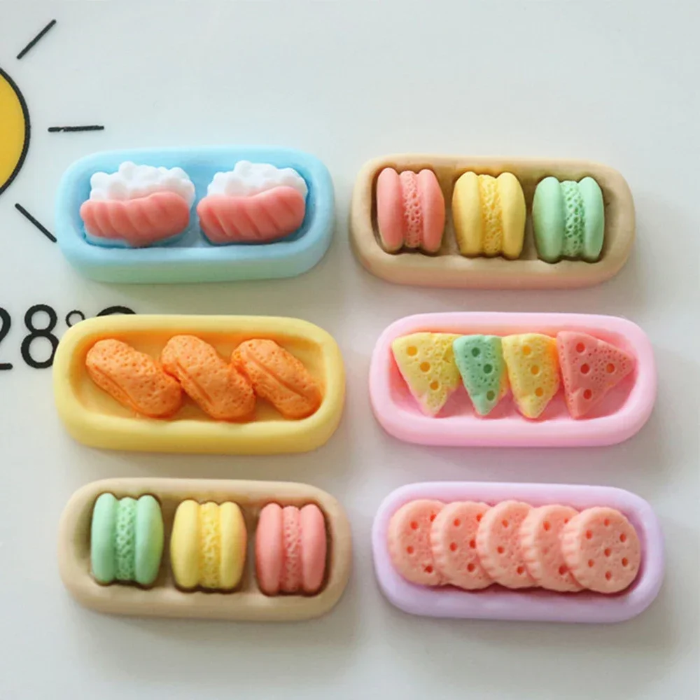 10PCS Biscuit Box Series Resin Flat Back Cabochons For Hairpin Scrapbooking DIY Jewelry Craft Decoration Accessories