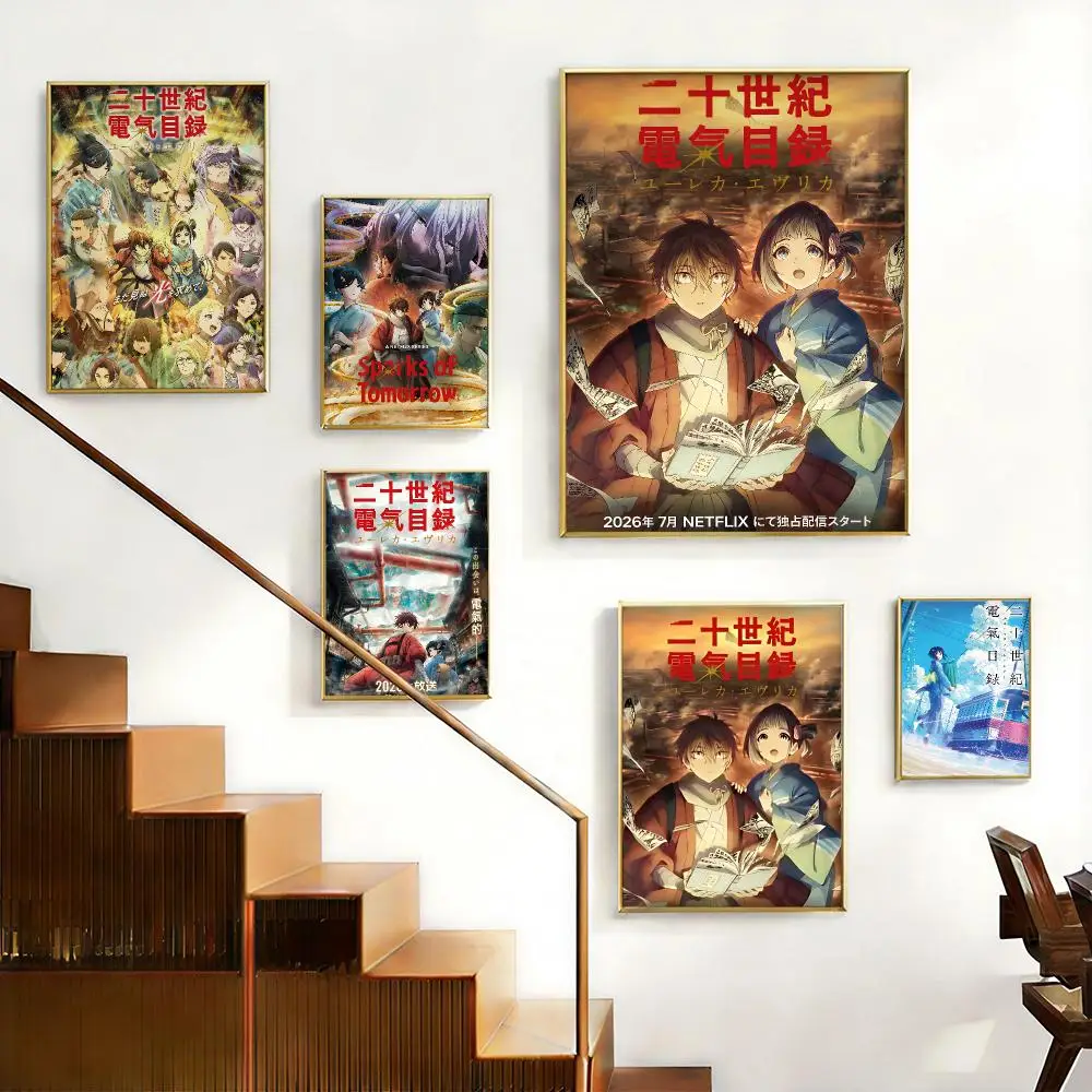 Aesthetic Anime Sparks of Tomorrow Poster HD Self-Adhesive No Residue After Removal Ideal for All Kinds of Wall Decor