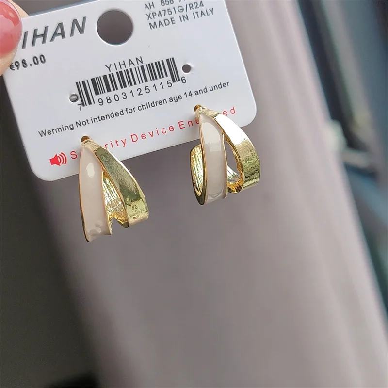 Fashion Artificial Pearl Crystal Zircon Earrings for Women Rotundity Hollow Out Geometric Vintage Earrings Set Trend Jewelry