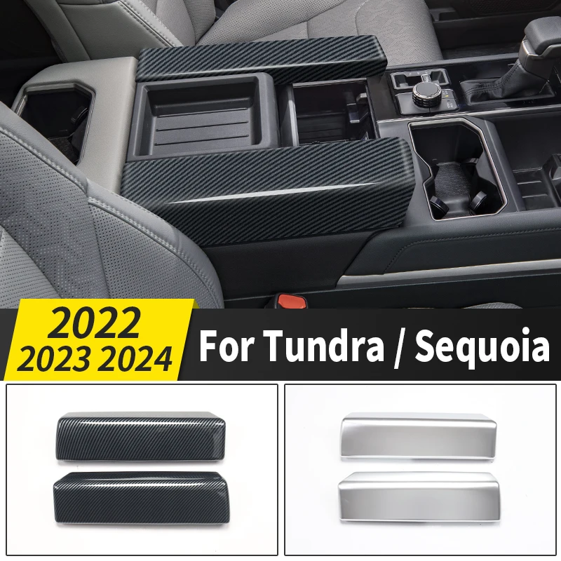 Suitable for 2022-2024 Toyota Tundra Sequoia car armrest box decoration stickers internal upgrade high-end modified accessories