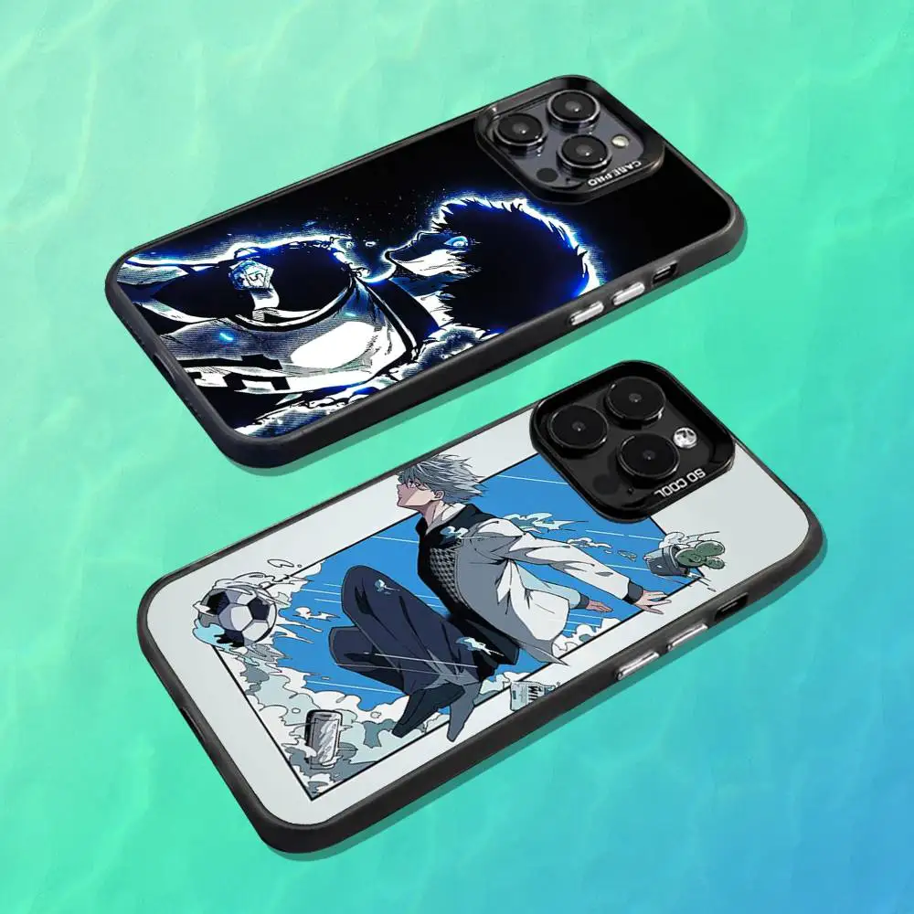 

Animation B-Blue L-Lock Phone Case For iPhone 16,15,14,13,12,11,Mini,Pro,MAX Black Matte Shockproof Cover