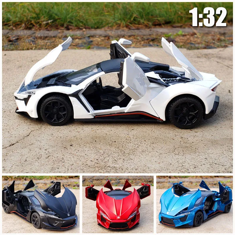 1:32 1:24 Lykan Hypersport Fenyr Gegoten Lichtmetalen Auto Model Collectibles Jongen Verjaardagscadeau Kinderen Speelgoed Auto Gratis Verzending