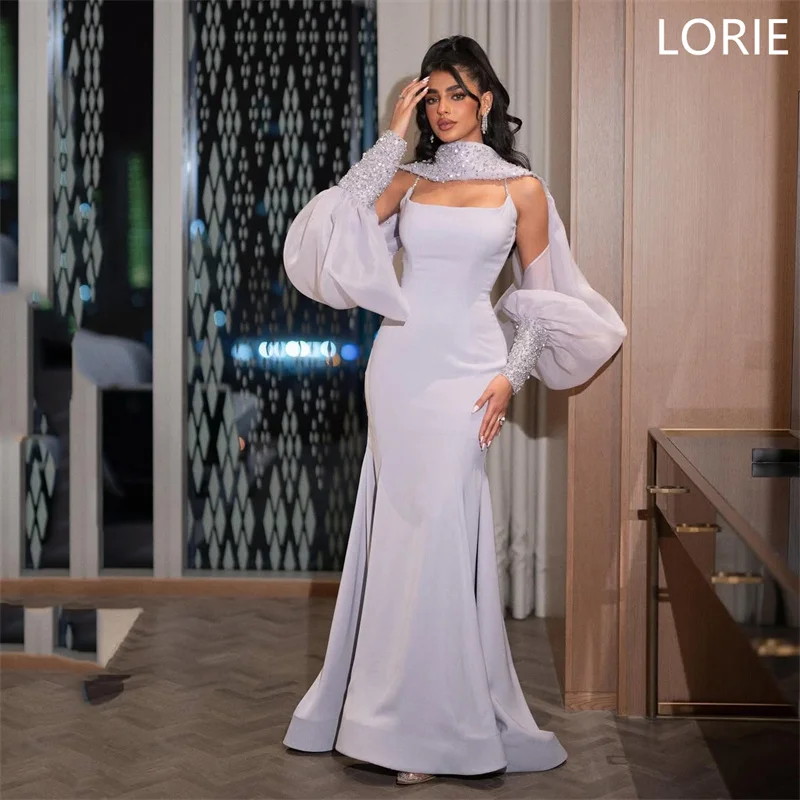 

LORIE Sexy Mermaid Batwing Sleeves Evening Dresses vestidos de fiesta Prom Gowns Gauze فساتين سهرة Customized 2025