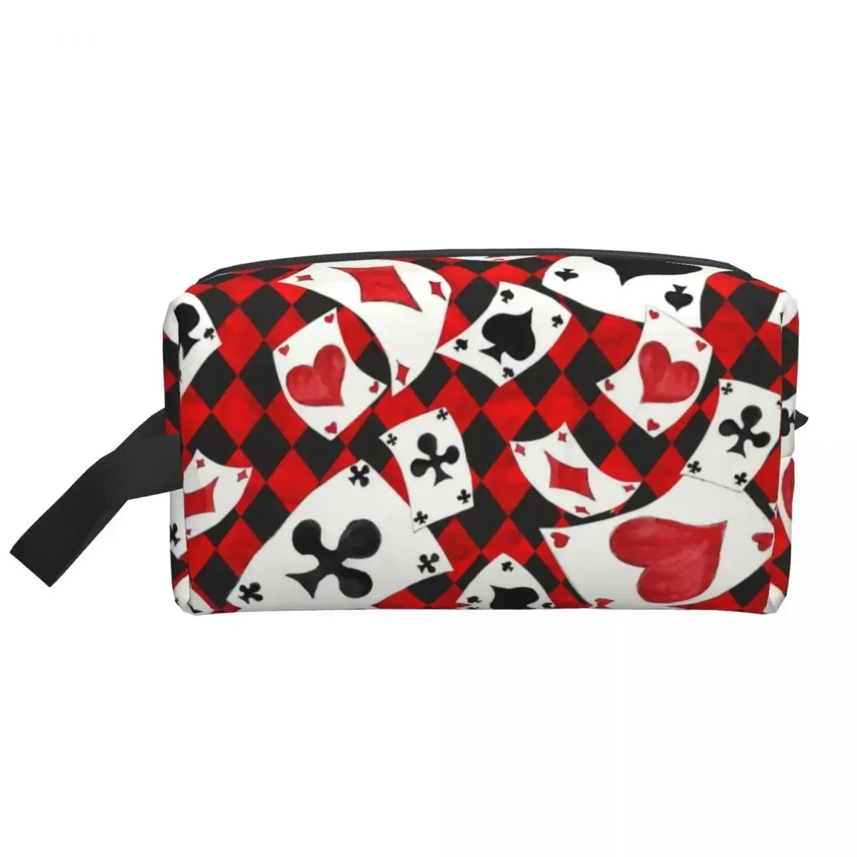 Cool Poker Playing Cards Pattern Cosmetic Bag Cute Big Capacity Gambling Card Game Makeup Case Beauty Storage Toiletry Bags