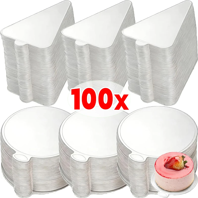 100pcs/Set Cake Cardboard Golden Paper Board Silver Mousse Mat Pastries Dessert Displays Tray Cake Base Decorative Paddings