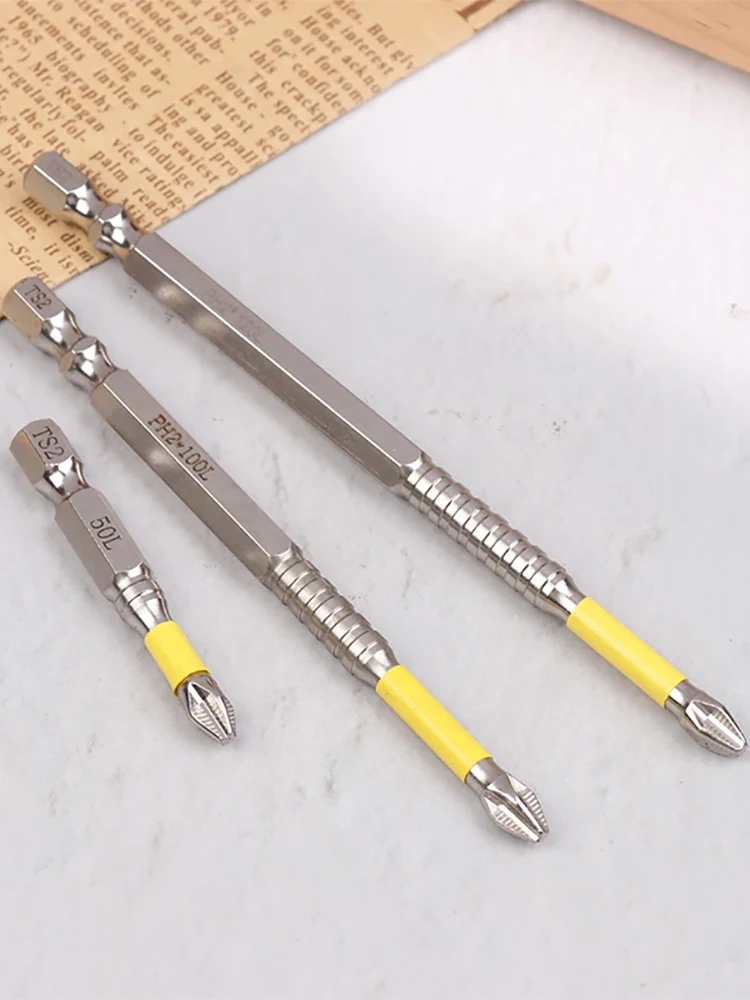 Antislip PH2 Magnetische Batch Head Cross Schroevendraaier Hardheid Boor Schroevendraaier Handgereedschap 25/50/65/70/90/150mm - afbeelding 2