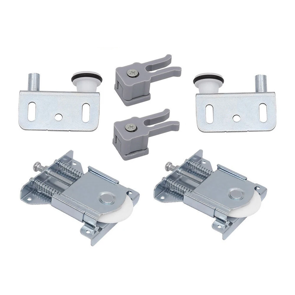 

Easy Assembly Pulleys Adjustable Door Wheels Convenient Installation Process Modern Style Accessories Silver Color