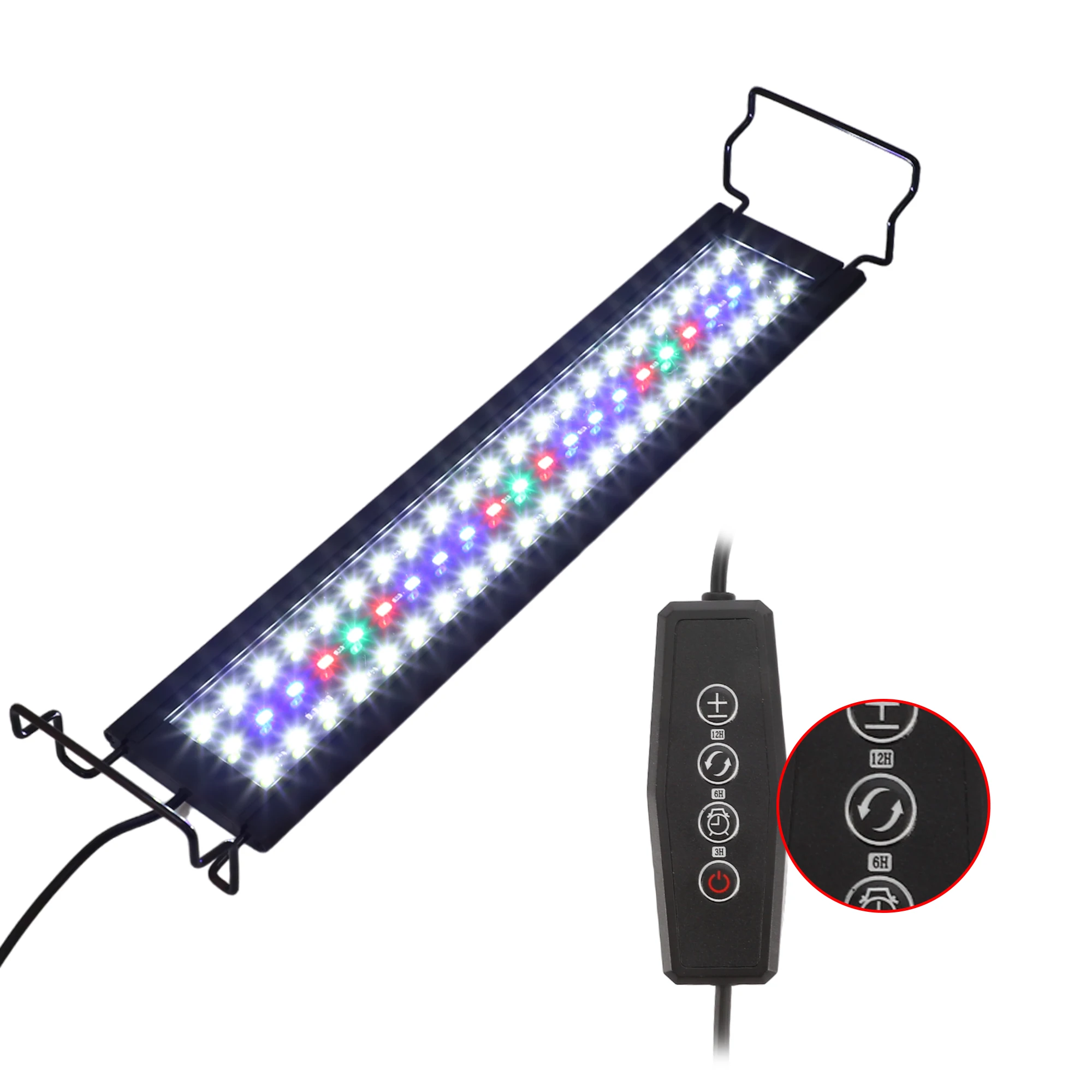 

UXCELL 40cm 11W Aquarium Light LED Fish Tank Light Timer Aquarium Light for Plants 3 Color Lighting for Fish and Aquatic Pet