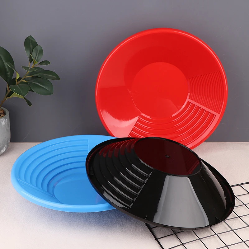 Durable Plastic 380mm Gold Panning Pan with Classifier and Washing Sieve Tray