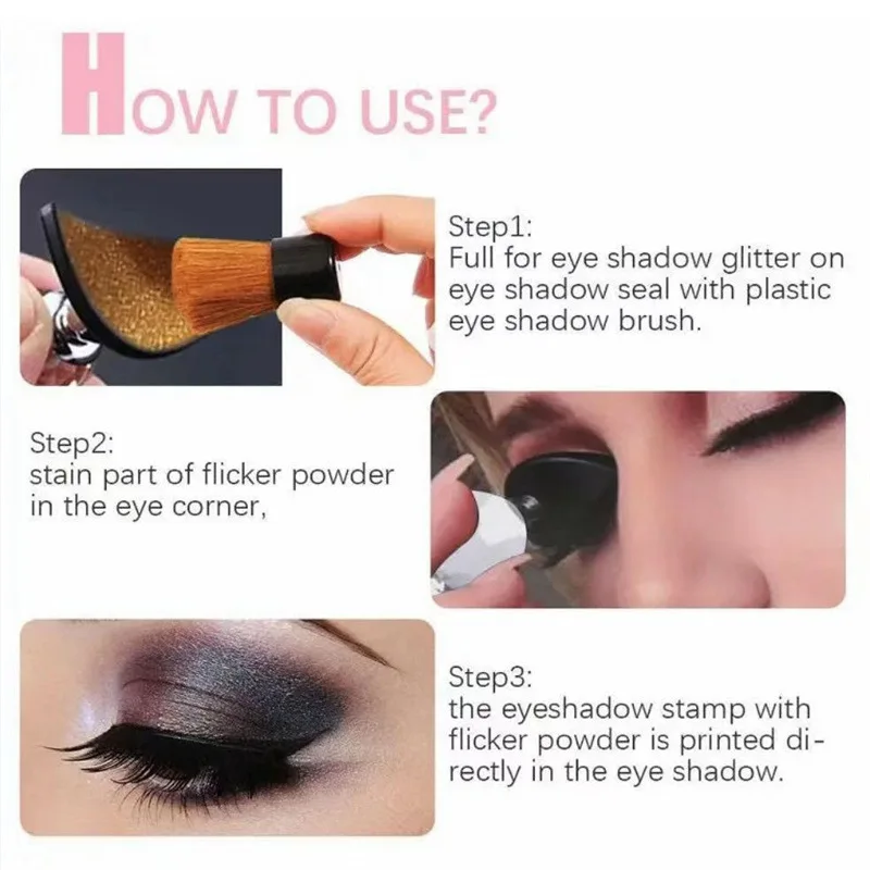 1Pc Eye Shadow Seal Portable Eyeshadow Stamp Speeded-up For Beginners Lazy People Women Makeup Tool