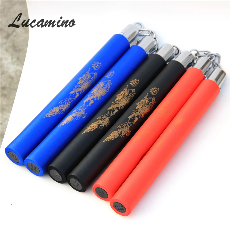 

Black Dragon Chinese kung fu/martial arts/artes marciais/wing chun foam nunchakus selfdefence weapons wushu practice equipment