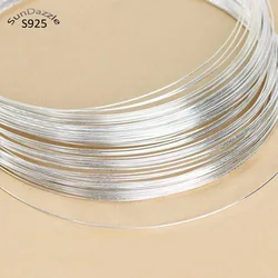 0.3-1.2mm Real Pure Solid 925 Sterling Silver Wire Thread Silver String Line Filament  DIY Jewelry Making Findings
