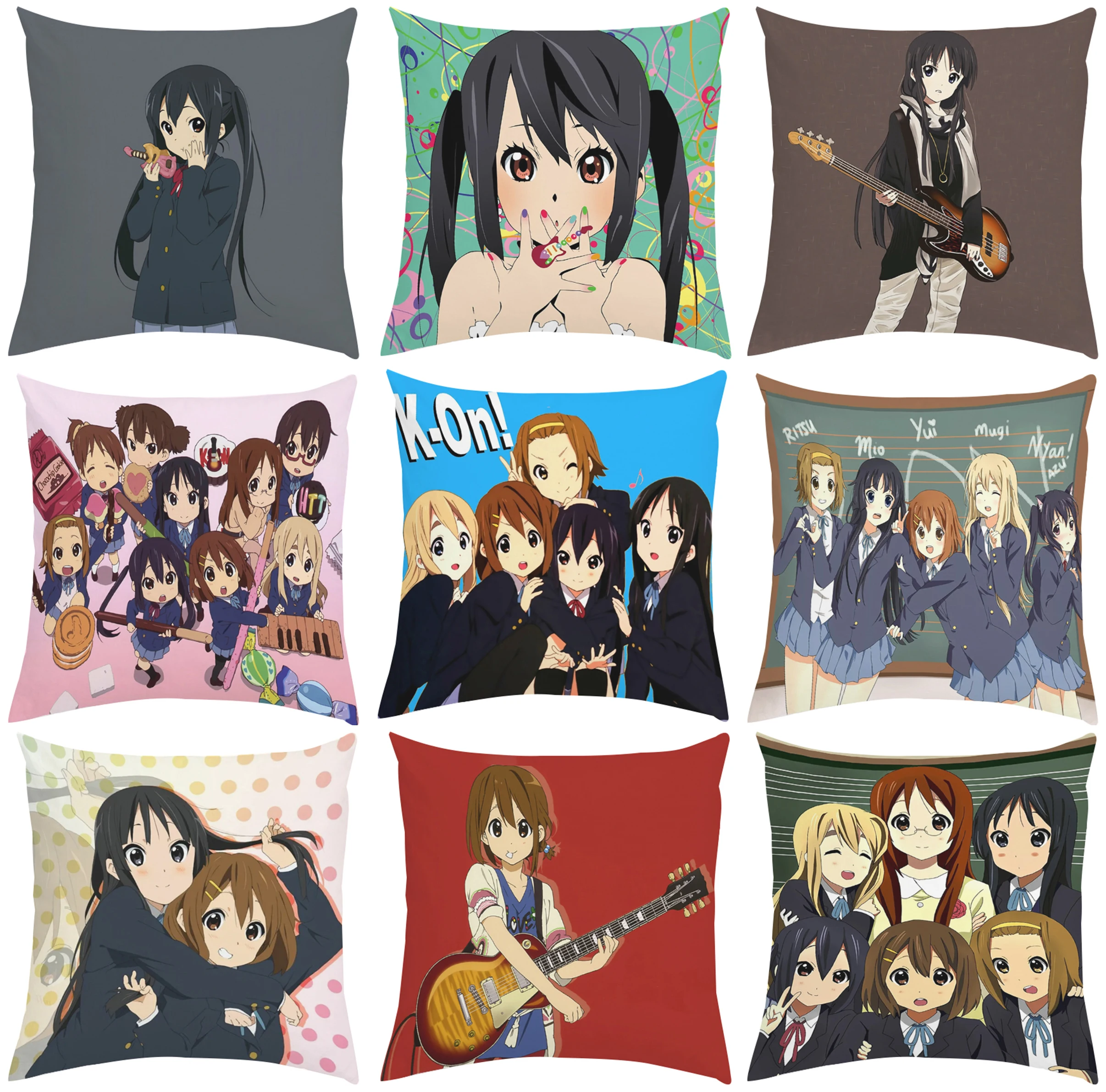 

Japanese Anime K-on Pillowcases for Pillows 45x45 Cushions Cover for Living Room Cushions Decorative Pillow Cover Home Decor