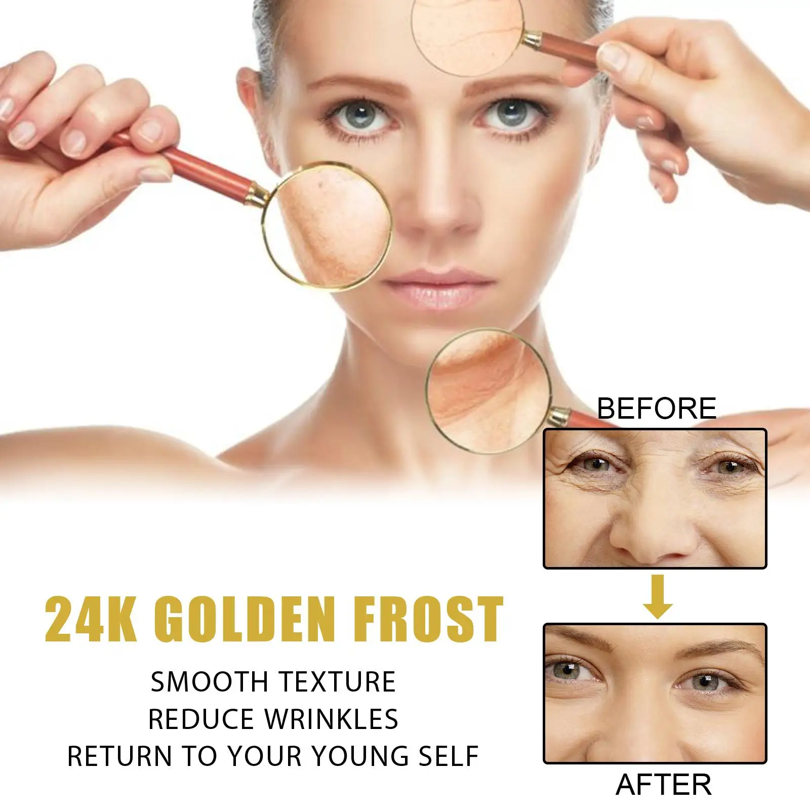 24K Gouden Vorst Crème Hydraterende Olie Controle Crème Voedende Verjongende Anti-Aging Olie Controle Gezicht Crème 20/30/50G