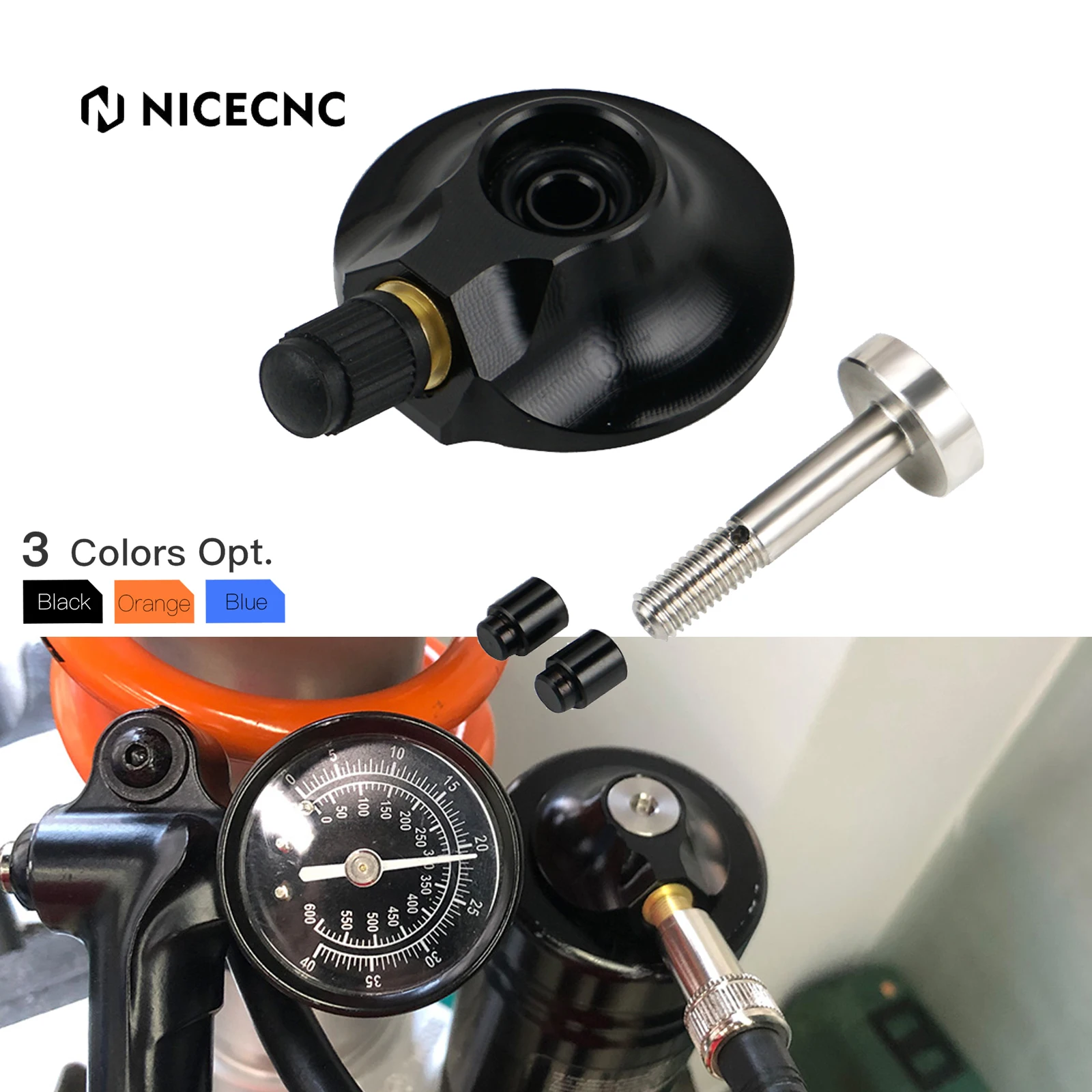 

For Husqvarna TE 300 2014-2016 TE 300i 2017-2022 58mm 64mm WP Rear Suspension Gas Valve TC FC TE FE TX FX 85 125 150 250 300 450