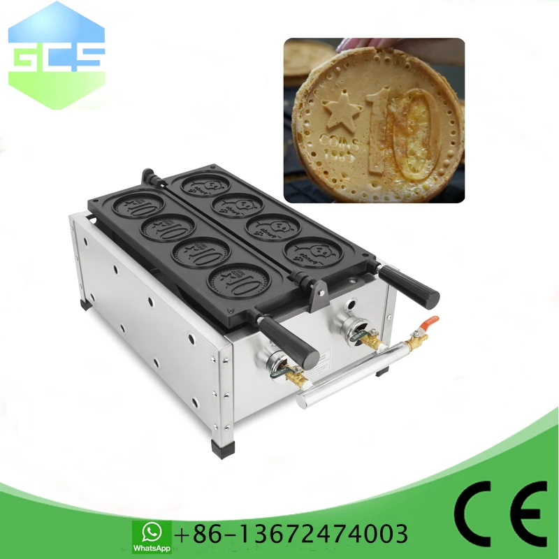 

Gas Type Waffles Maker Machine Waffle Machine Cartoon Panda Coin Commemorative Coin Baking Machine Snack Equipment