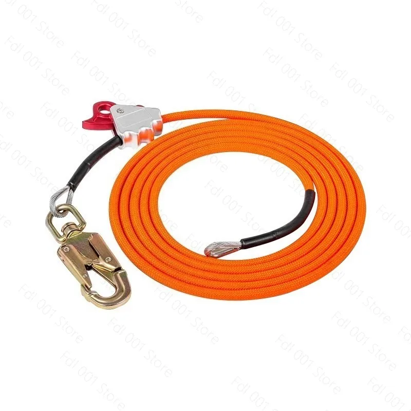 Climber special rope, aerial work inner core steel wire adjustable triple lock mountaineering buckle positioning rope