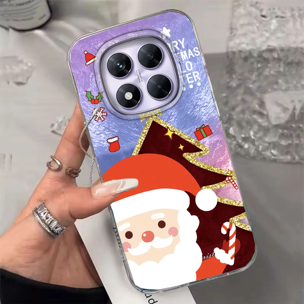 عيد الميلاد عيد الميلاد ثلج جراب هاتف ل Xiaomi Redmi ملاحظة 14 13 12 11 10 11S 10S 9 Pro 15 15C 14C 13C A3X A1 A2 A3 A4 9C 9A غطاء