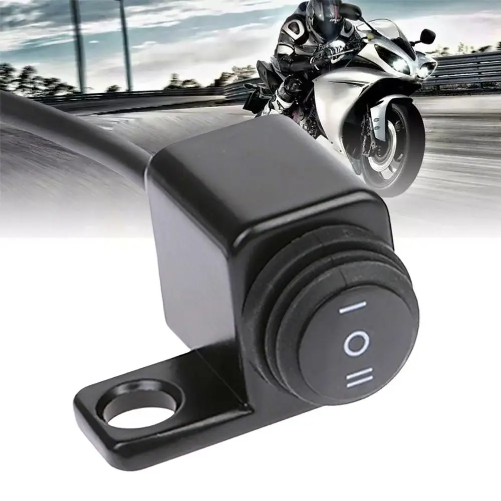 3-Way Motorcycle Handlebar Switch Aluminum Alloy Modification Accessories Motorcycle Light Controller Side Mirror Mount