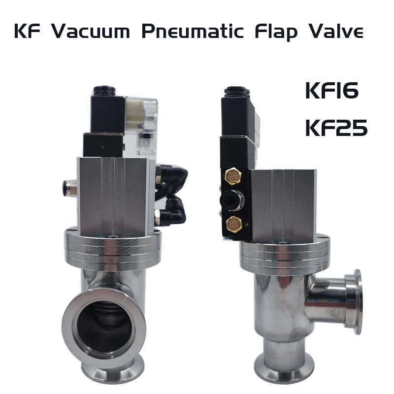 

Вакуумный пневматический клапан KF типа L Высоковакуумный угловой клапан GDQ KF16 KF25 220 В и 24 В