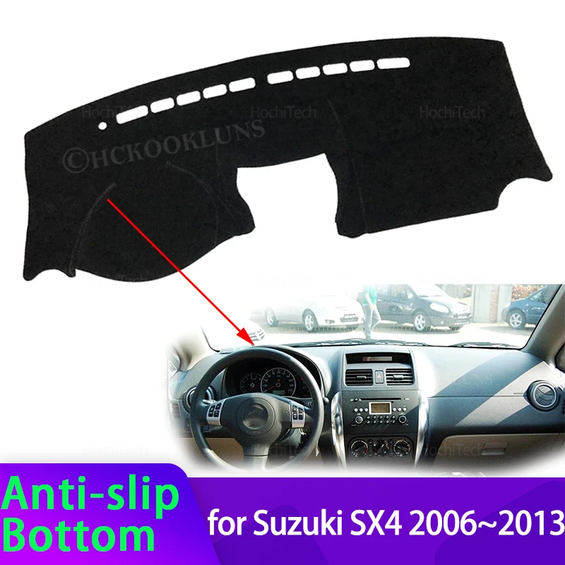 For Suzuki SX4 2006 2007 2008 2009 2010 2011 2012 2013 Dashboard Cover Mats Avoid Light Pads Anti-UV Case Carpets Accessories