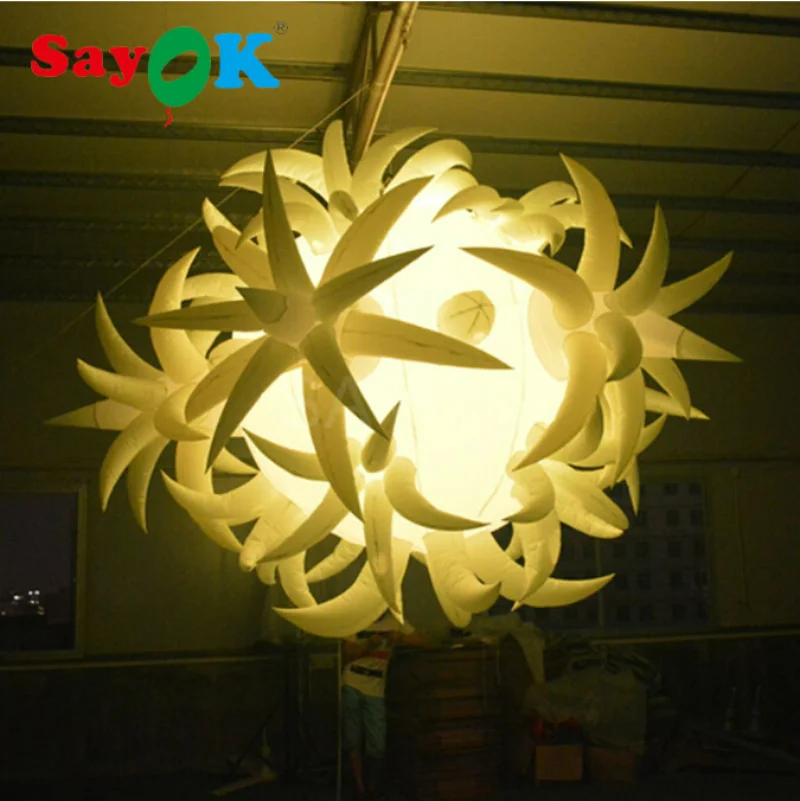 SAYOK Inflatable Flower Balloon with Led Inflatable Flower Light for Party/Event/Club Hot Air Balloon Wedding Decorations