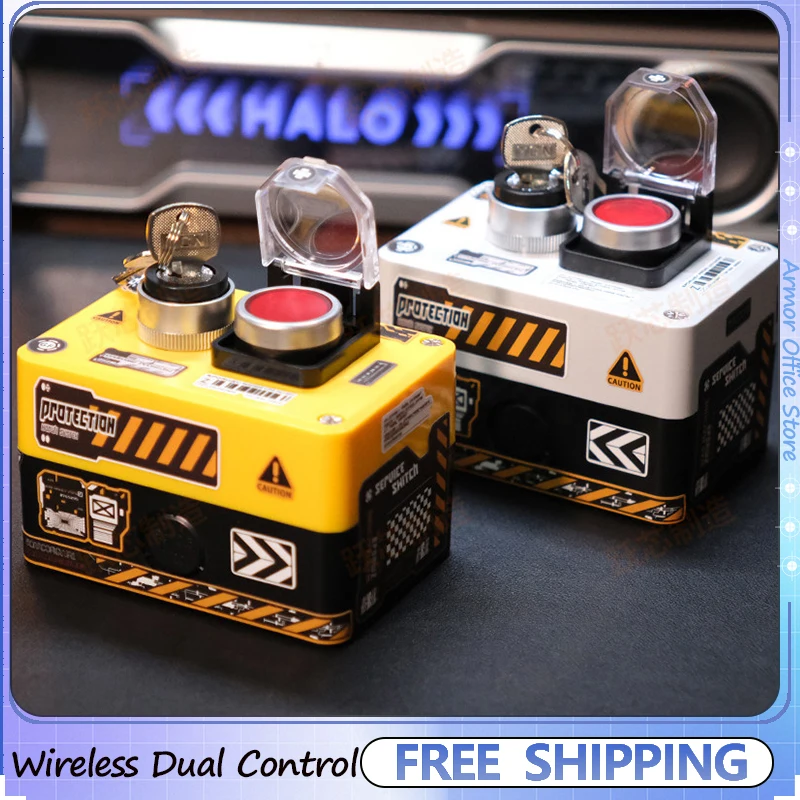 [Wireless Dual Control] Computer Wireless Switch Button Desktop Chassis External Button Cool External Button Boy's Gift