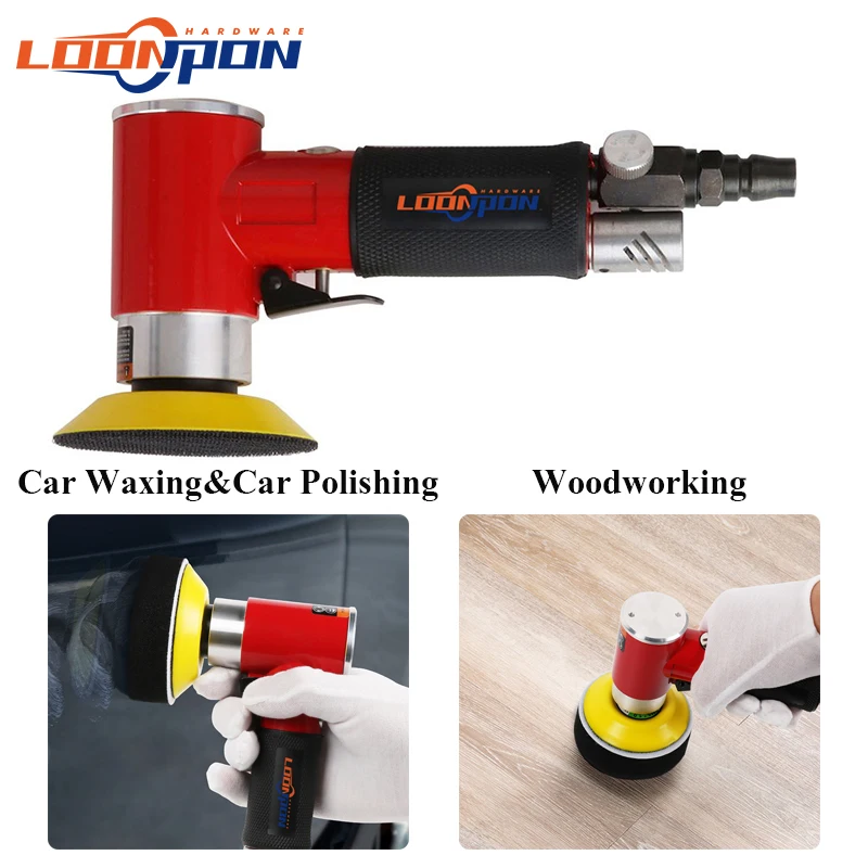 Air Sander Mini Pneumatic Grinding Machine Set  2inch  3inch Buffing Pad Polishing Pad Kit For Car Polisher