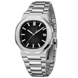 Custom Men's Square Watches Luxury NH35 Automatic Watch For Men Mechanical WristWatch Steel Sapphire glass Reloj Hombre