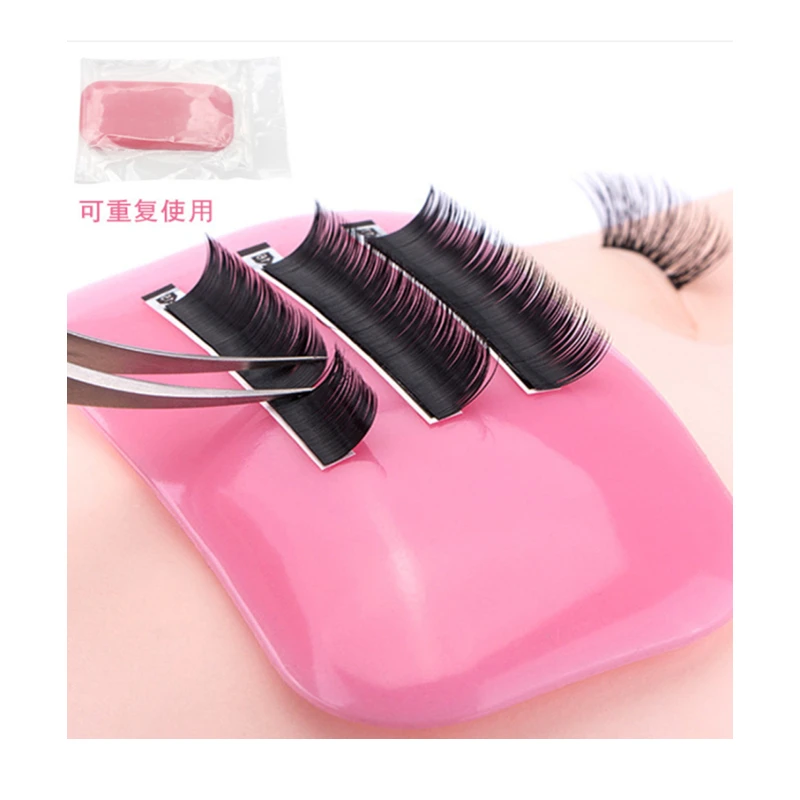 Adesivo per la fronte Pad in silicone trasparente Piantare Innesto Ciglia Estensione ciglia Supporto per vassoio Pallet Pad Strumento porta vassoio per ciglia