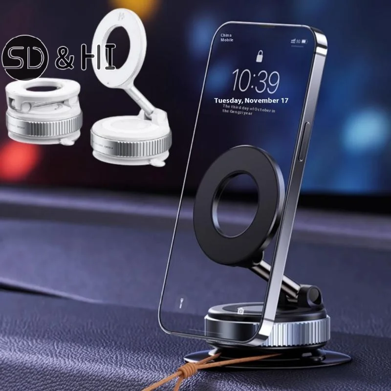 1 Piece Foldable Suction Cup And MagSafe Car Phone Holder Mount Compatible For Phone 12/13/14/15/16 Pro/Max DIY Accessories