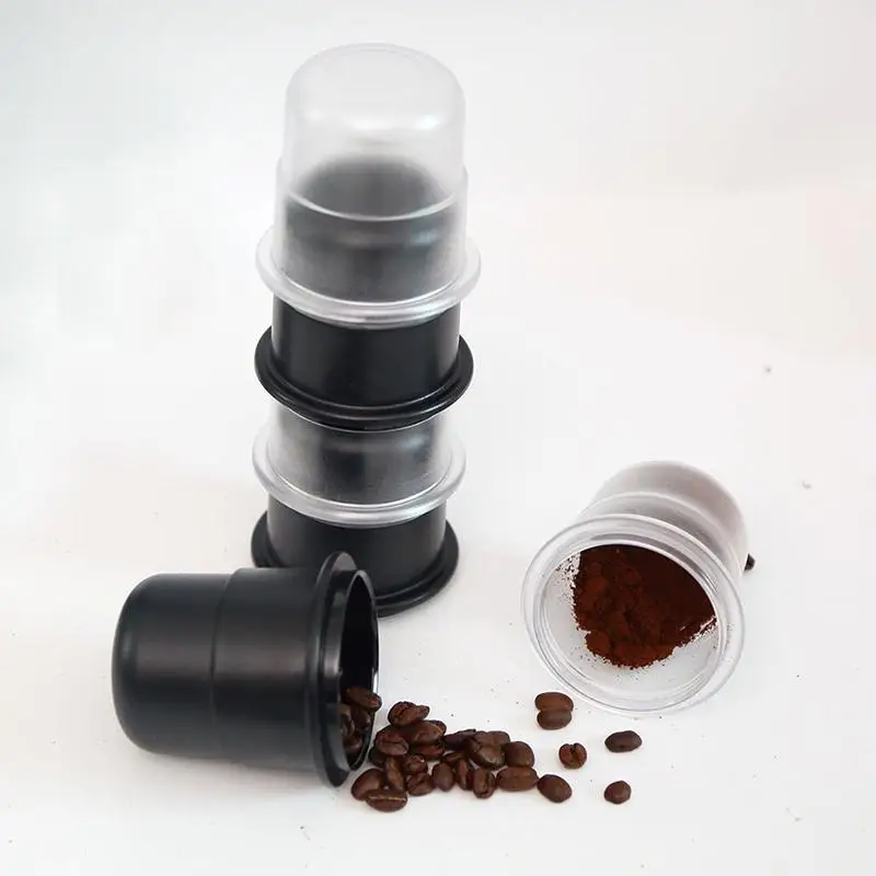 58mm Coffee Portafilter Dosing Cup Black Clear Espresso Sniffing Mug Coffee Dosing Cup Anti-flying Powder Coffee Machine Tools