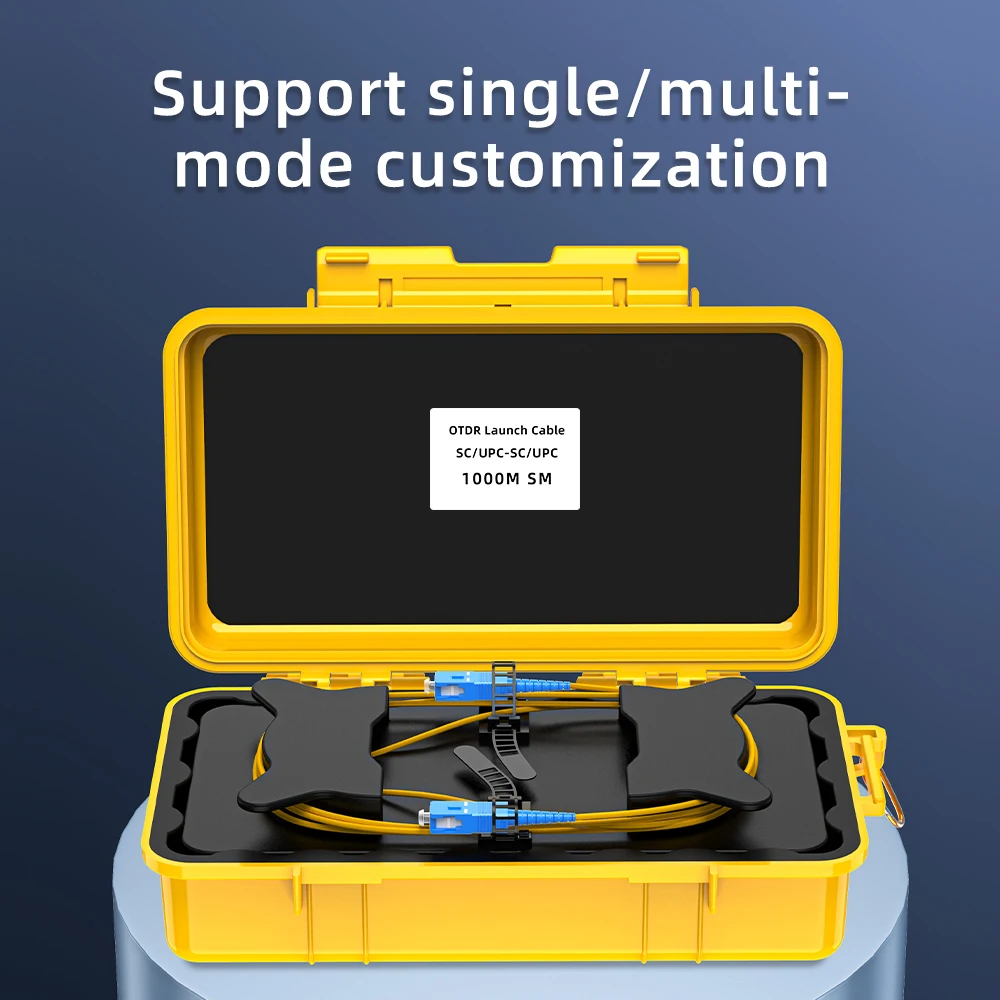 تخصيص SAIVXIAN الألياف البصرية OTDR إطلاق صندوق الكابل 1310/1550nm 150M ~ 2000M (اختياري) OTDR مزيل المنطقة الميتة SC/APC-SC/APC