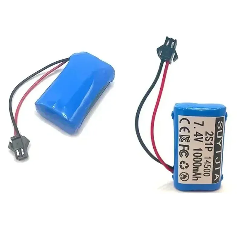 14500 2s بطارية 7.4 فولت 1000 مللي أمبير بطارية ليثيوم أيون للعب الكهربائية مدفع رصاصة المياه اللعب ملحق بطارية 7.4 فولت للمركبات لعبة تعمل بالريموت
