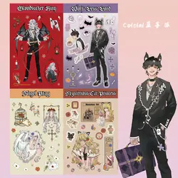 Dark Sweet Cool Character Stickers Ins Cartoon Hand Account Diy Decorative Stickers