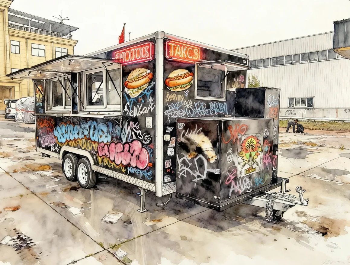 Customizable Capacity Mobile Kitchen | Aluminum Multifunctional Food Sales Trailer for Snacks & Ice Cream
