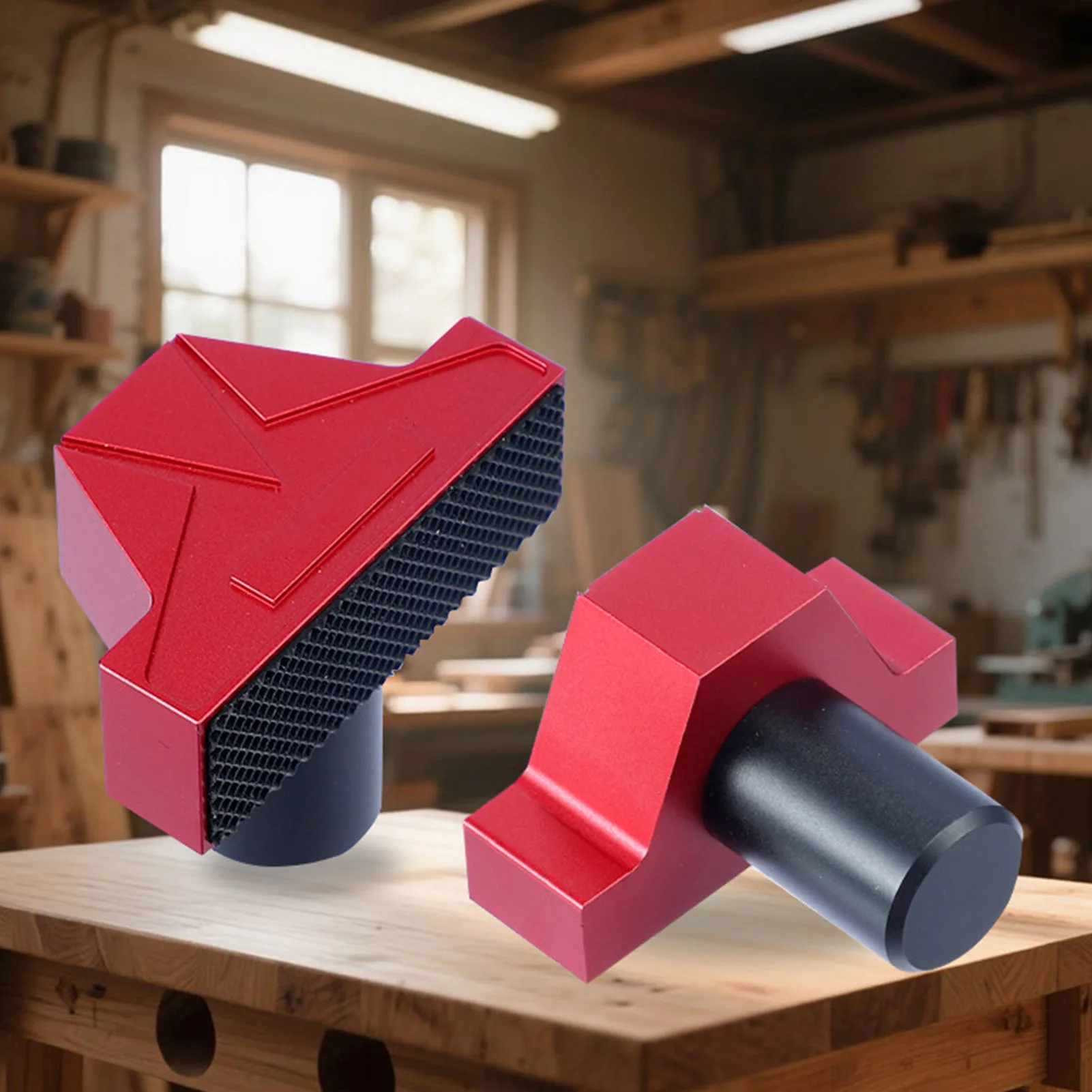 2pcs Woodworking Stop Block Aluminum Alloy 20mm Quick Release Anti Slip Workbench Dog Stop Woodworking Stop Block