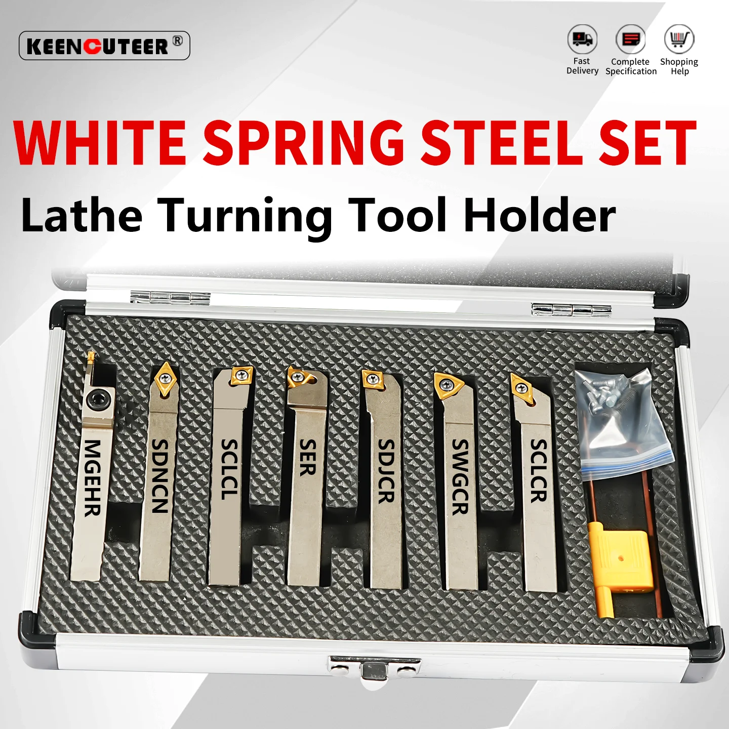 1/2MM 3/8MM Turning Tool MGEHR SDJCR SWGCR SCLCR SER SCLCL Lathe Boring Bar with 7PCS 9PCS Carbide Insert CNC Cutting Holder