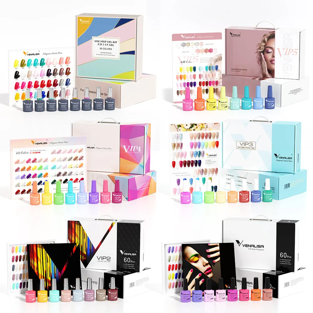 VENALISA VIP Kit Nagelgellak 60 kleuren TPO/HEMA GRATIS Volledige dekking Perfect pigment Professionele nagelkunst Langdurige gel - afbeelding 2
