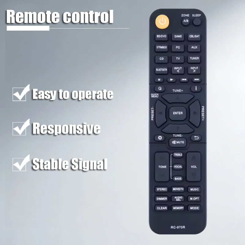 

Applicable to Pioneer RC-957R Remote Control for VSX-LX102 VSX-LX302 VSX-832 AV Amplifier - Replacement Universal IR Remote