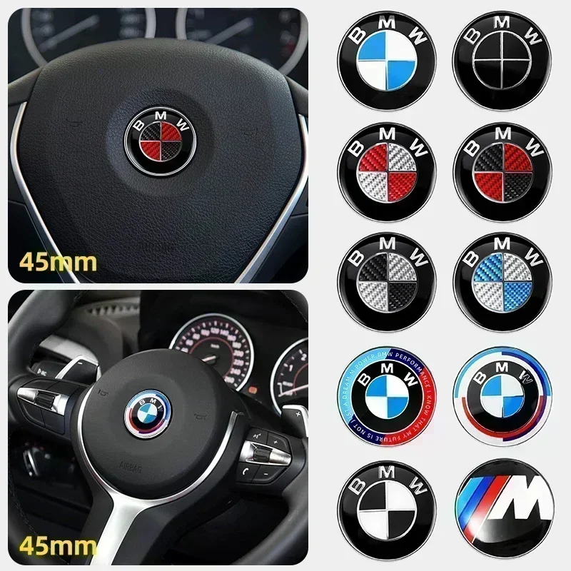 

Наклейка-эмблема на руль автомобиля 45 мм, автостайлинг для BMW 1, 3, 5, 7 серии, M Performance, M3, M5, F01, F20, F10, F13, F16, F34, E84