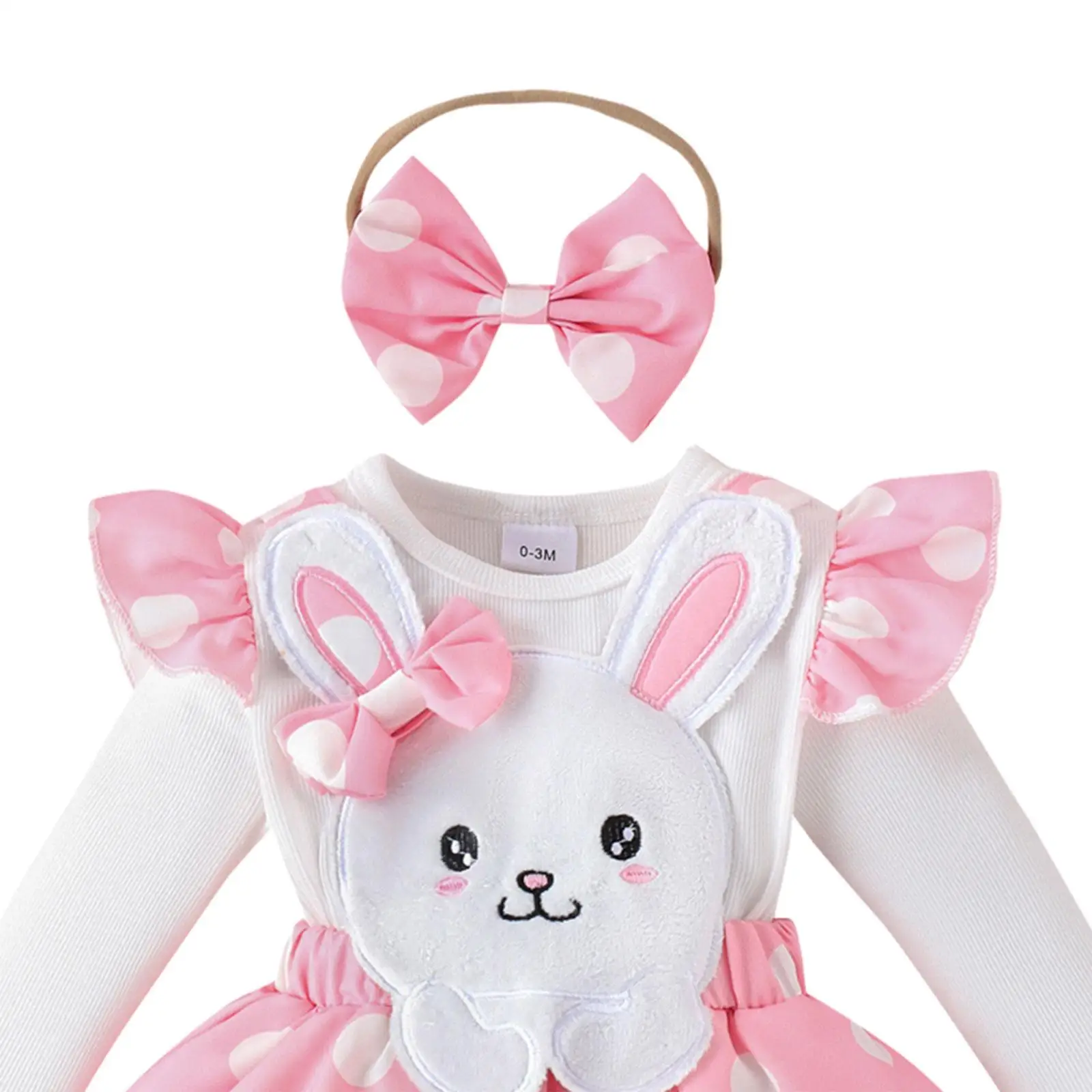 Vestido de conejo para niñas con pajarita, accesorios de disfraz de conejito de Pascua, vestido ligero para regalo, fiesta temática de baile y graduación