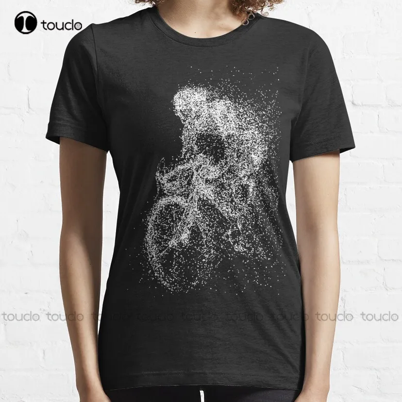 Cycle Bicycle Biking Boy Cycling Man Cyclist Particles Shattered Sketch Tee For Gift T-Shirt Custom Aldult Teen Unisex Xs-5Xl