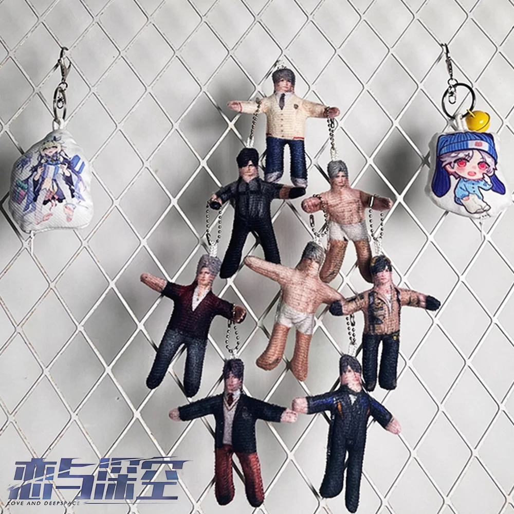 

Game Love and Deepspace Zayne Xavier Rafayel Sylus Caleb Cosplay Key Chain Plush Doll Keyring Figure Pendant Cute Accessories