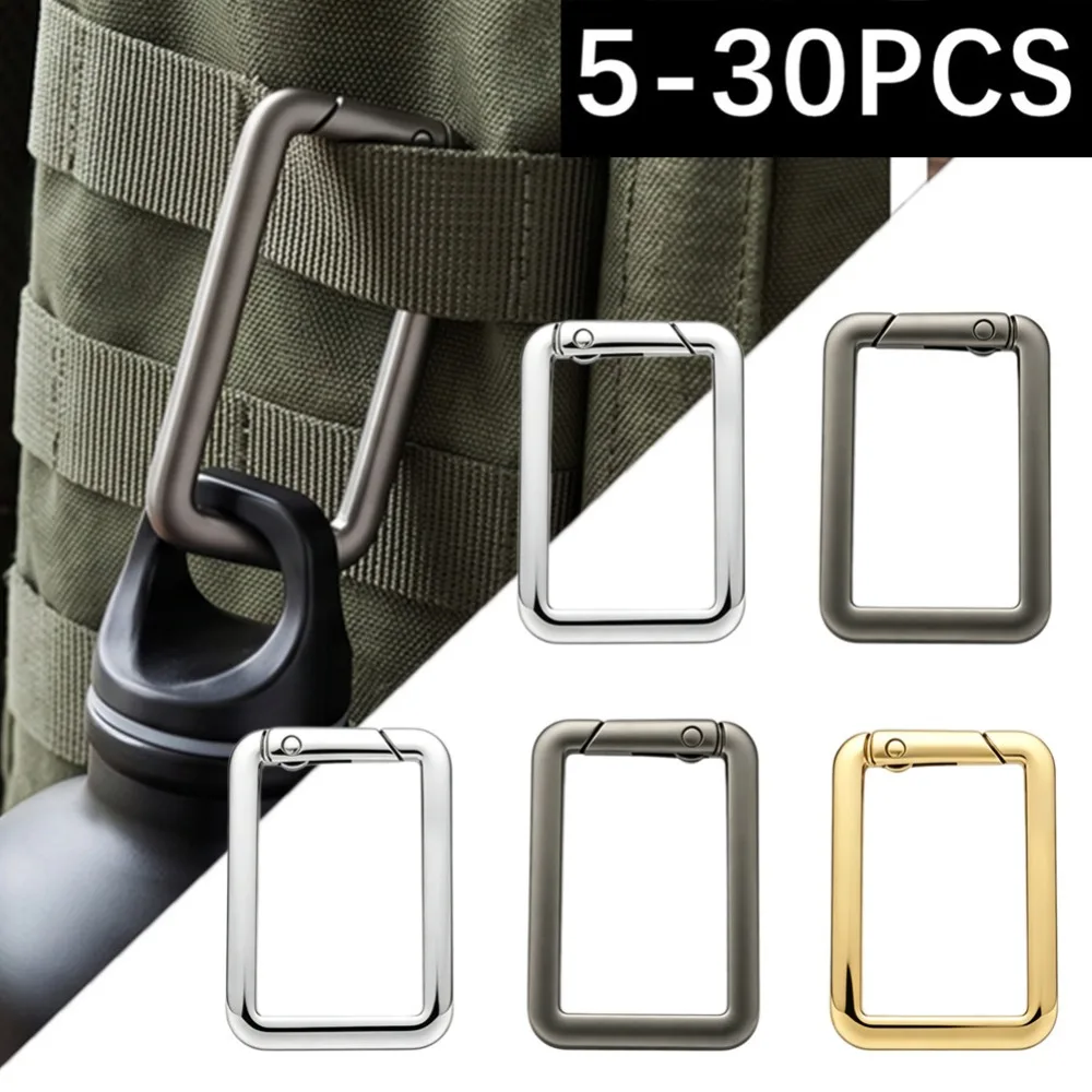 5~30個入りの金属製スプリングキーホルダー、楕円形のバッグリング、バックパックやハンドバッグに適しており、キーホルダーや犬のリードとして日常的に使用できます。 1