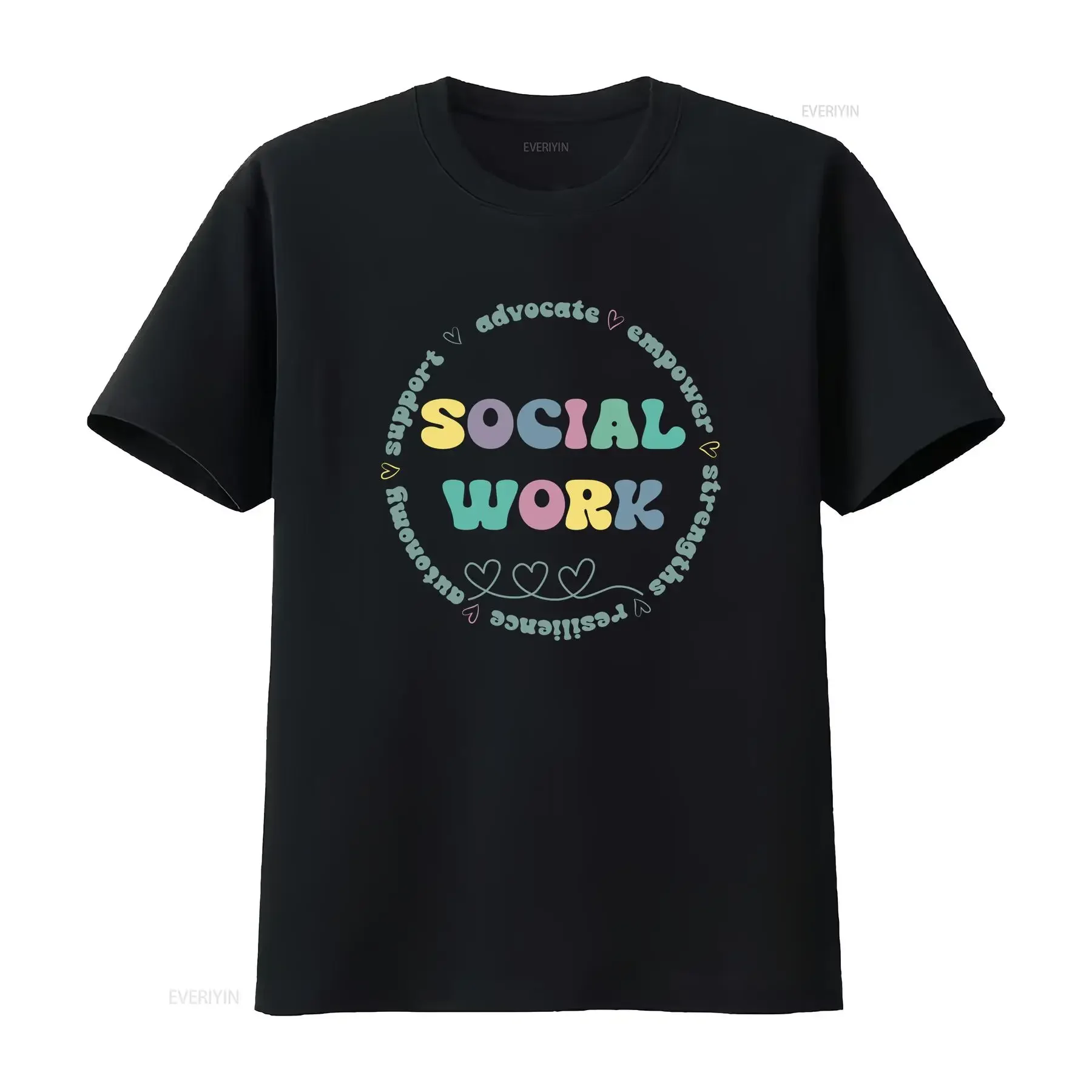 Social Worker T Shirt School Outfit Work Student Graduation Coworker For Appreciation Month vintage Washed fashion graphic