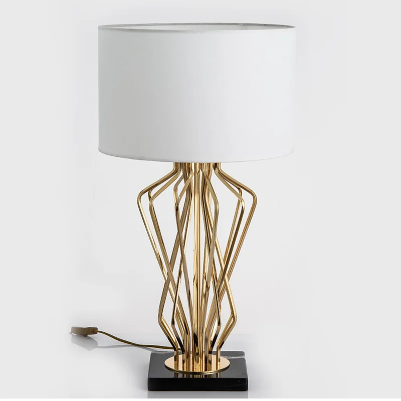 Modern postmodern living room marble metal desk lamp designer model room villa study personalized decoration home table light