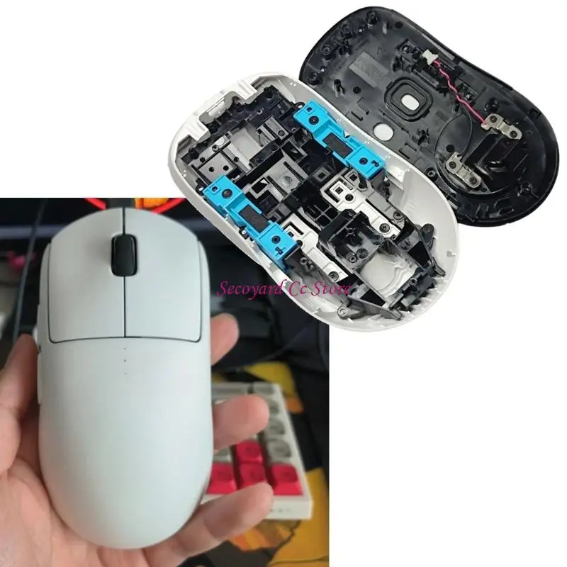 N3UC Wireless Mouse Outer Shell Housing in White, Plastic Repair Cover Part for GPRO WIRELESS, GPW Worn Exterior Care, Home Use